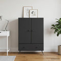 Schubladenschrank mit Schubladen 66 x 34,5 x 95 cm schwarz