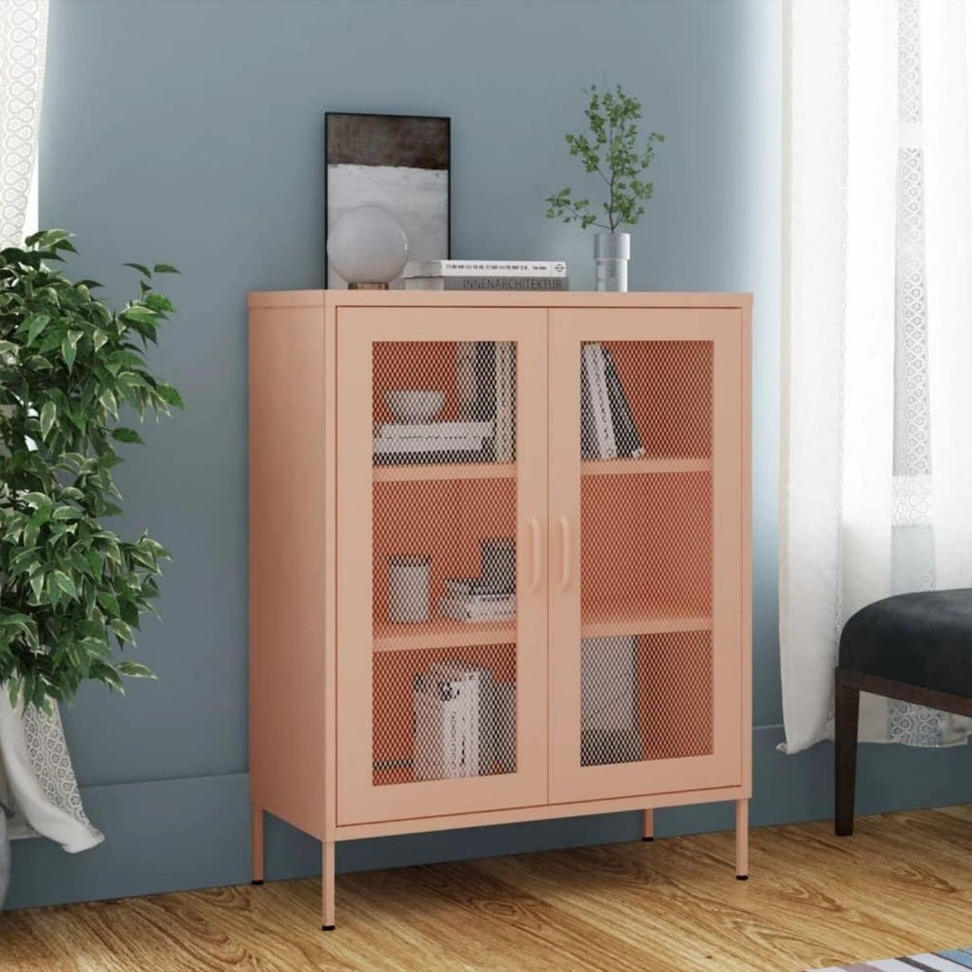 Schrankmoebel rosa mit Tueren mit Stauraum