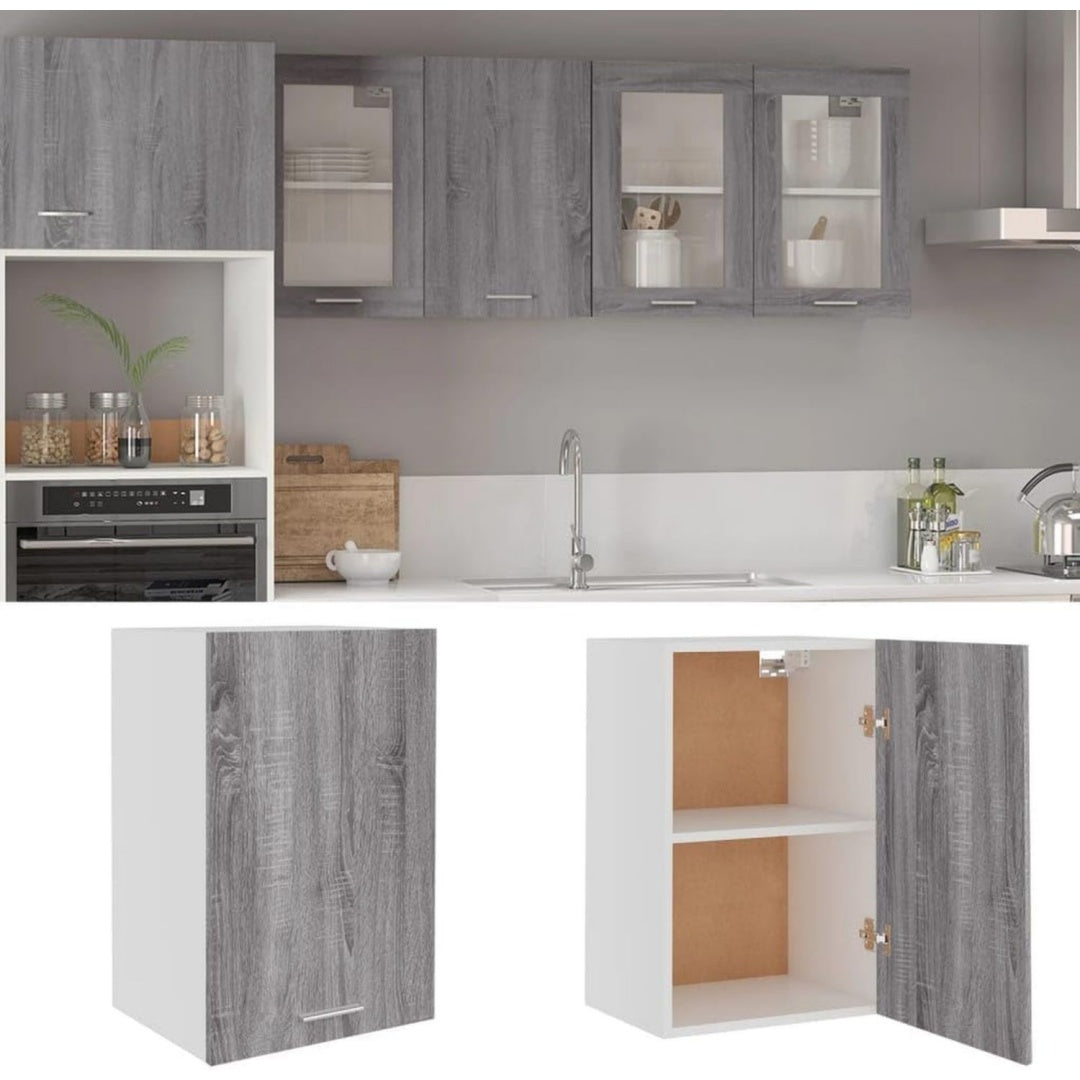 Stauraumschrank Hangeschrank Wandschrank Sideboard Kuche Organizer grau