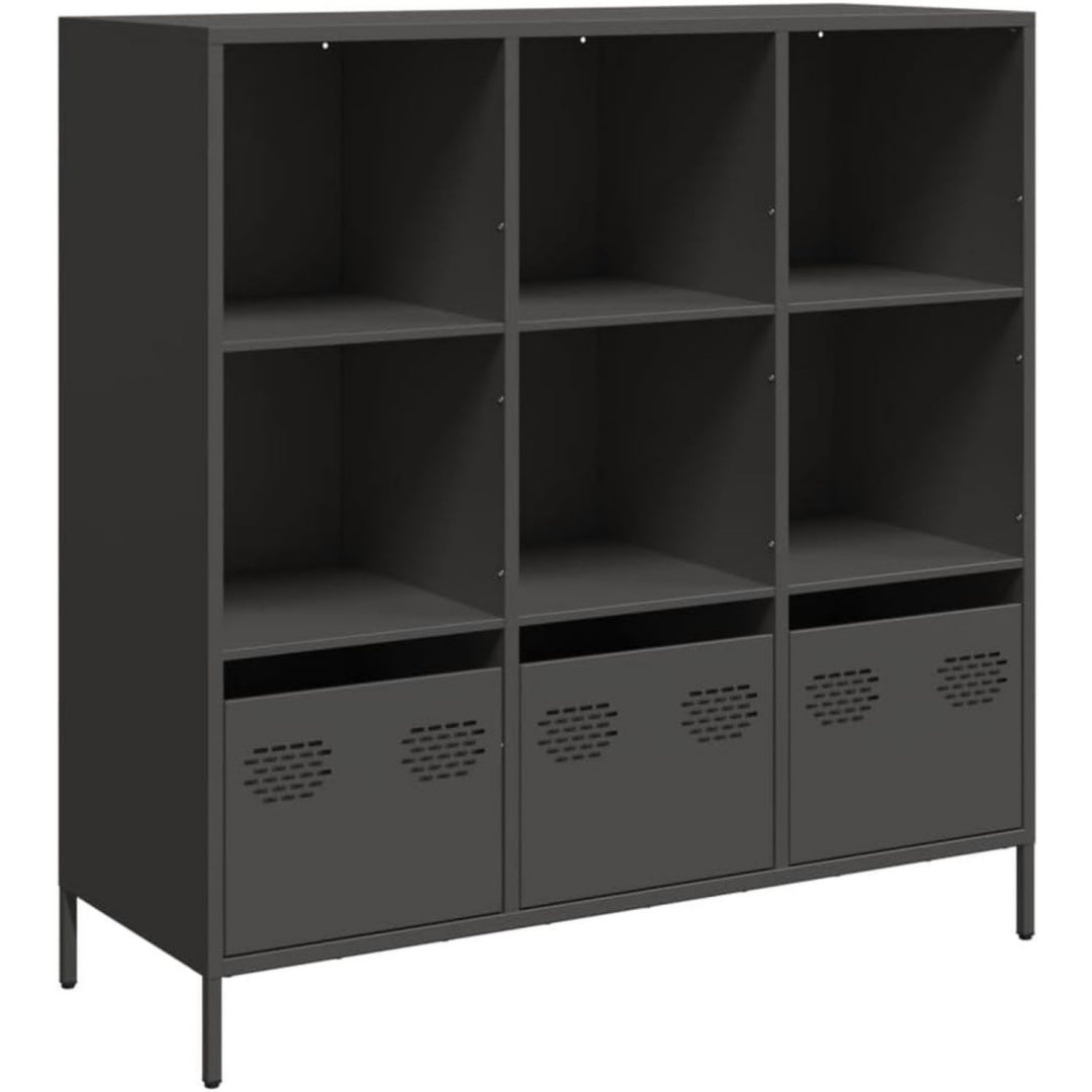 Schubladenschrank mit Schubladen 39 x 101,5 x 103,5 cm schwarz