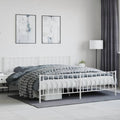 Bett fuer Schlafzimmer Bettgestell Kopf- Futeil, Metall Robustes Schlafzimmer-Mobel Matratzen Unterstutzung s