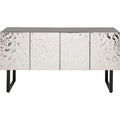 Kommode Sideboard Carino, Silber/Schwarz, schwarz