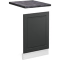 Stauraumschrank mit Tueren aus MDF anthrazit