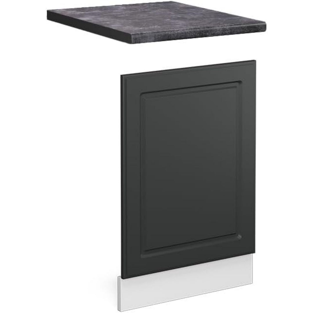 Stauraumschrank mit Tueren aus MDF anthrazit