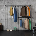 Stauraumschrank mit Stahlgestell im Industrial Stil schwarz