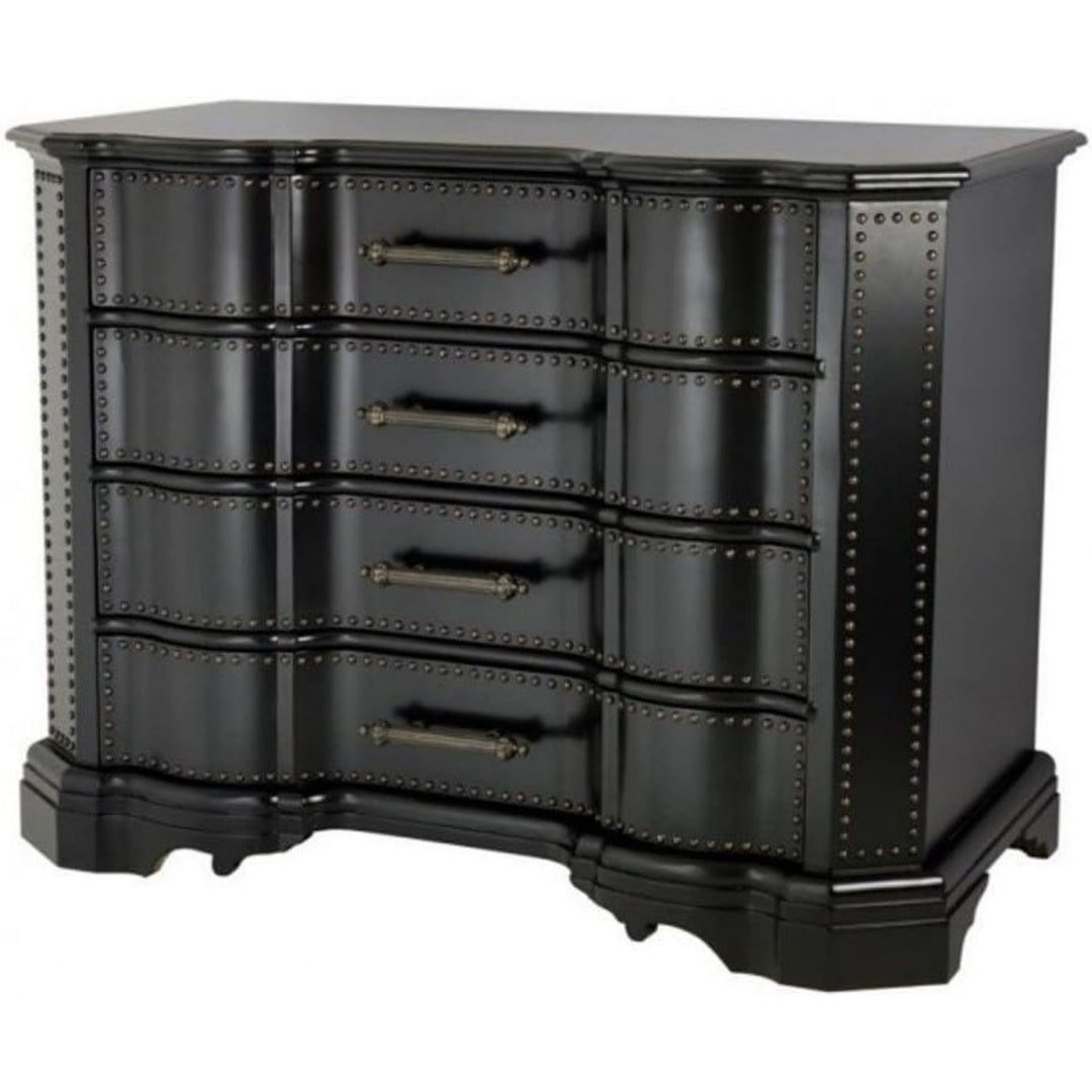 Kommode Luxus Mahagoni Kommode schwarz