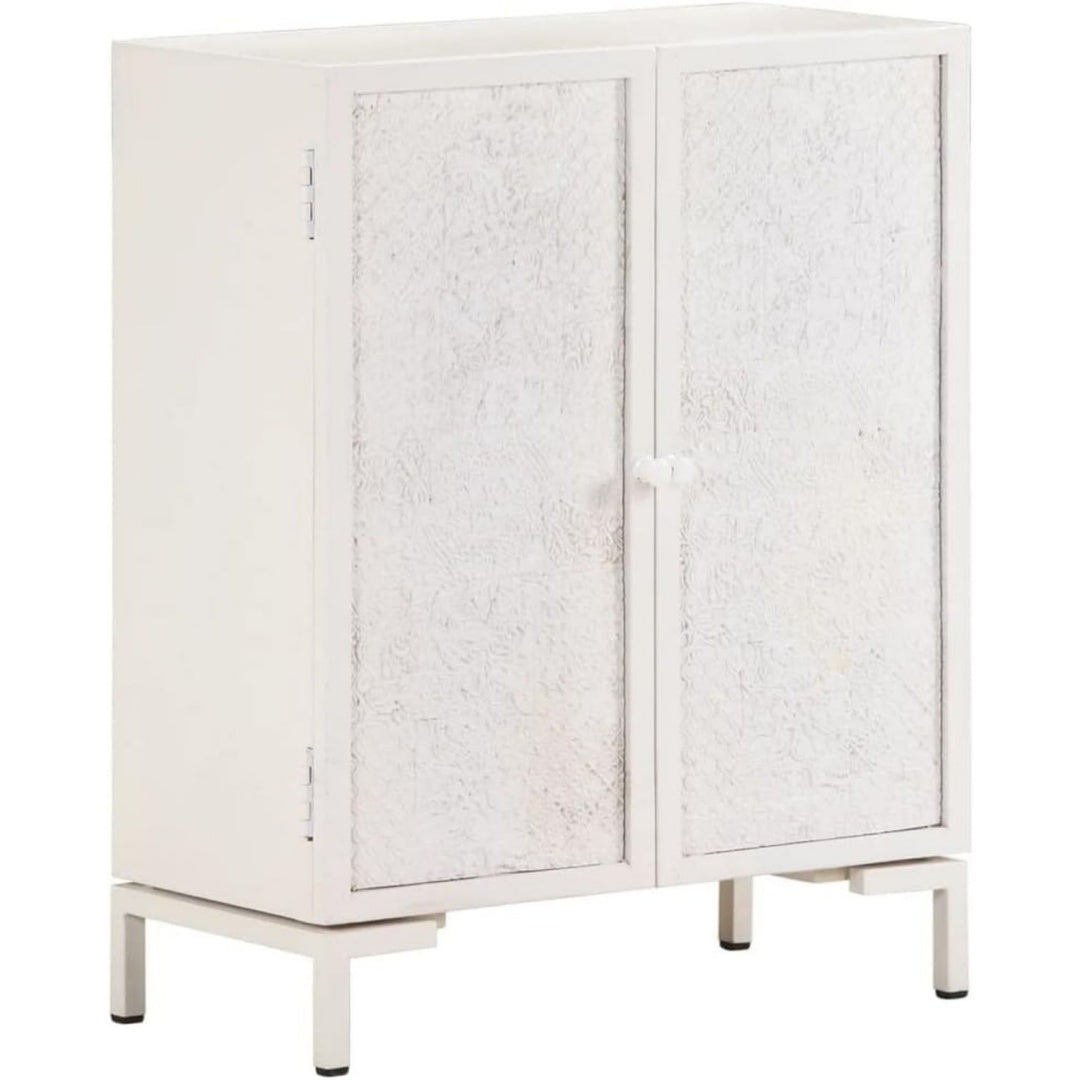 Stauraumschrank mit Tueren 60x30x76 cm natur